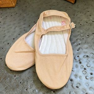 Mary Jane ballet slippers.